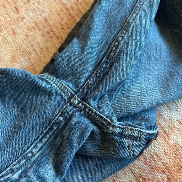 Abercrombie & Fitch High Rise Button Fly Mom Jean distressed medium wash 27 4R - Picture 7 of 10